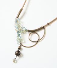 NK2GE40100 GIANNI LO GIUDICE(エミリオ ロバ) [日本製]ガラスビーズネックレス ライトブルー