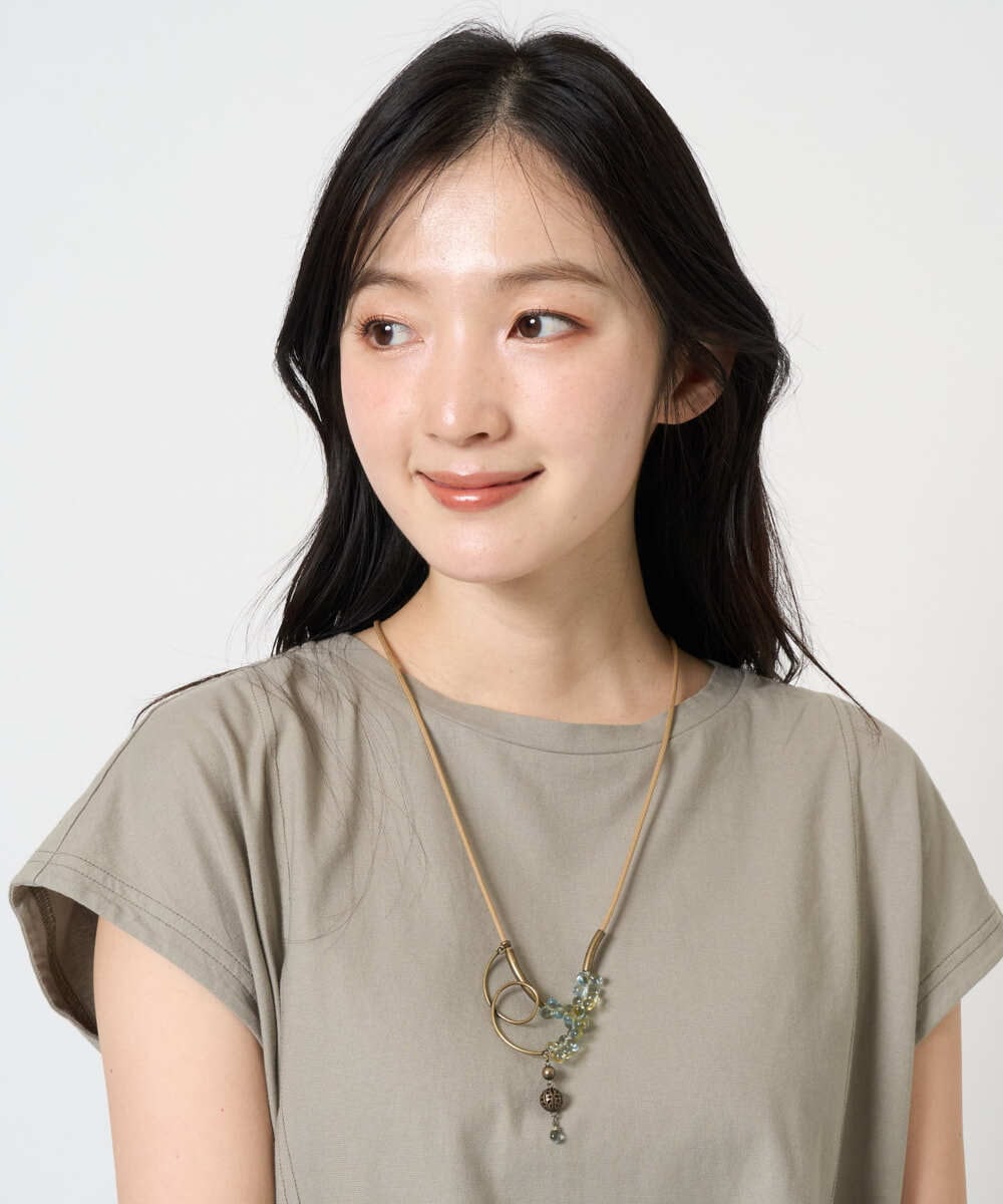 NK2GE40100 GIANNI LO GIUDICE(エミリオ ロバ) [日本製]ガラスビーズネックレス ライトブルー