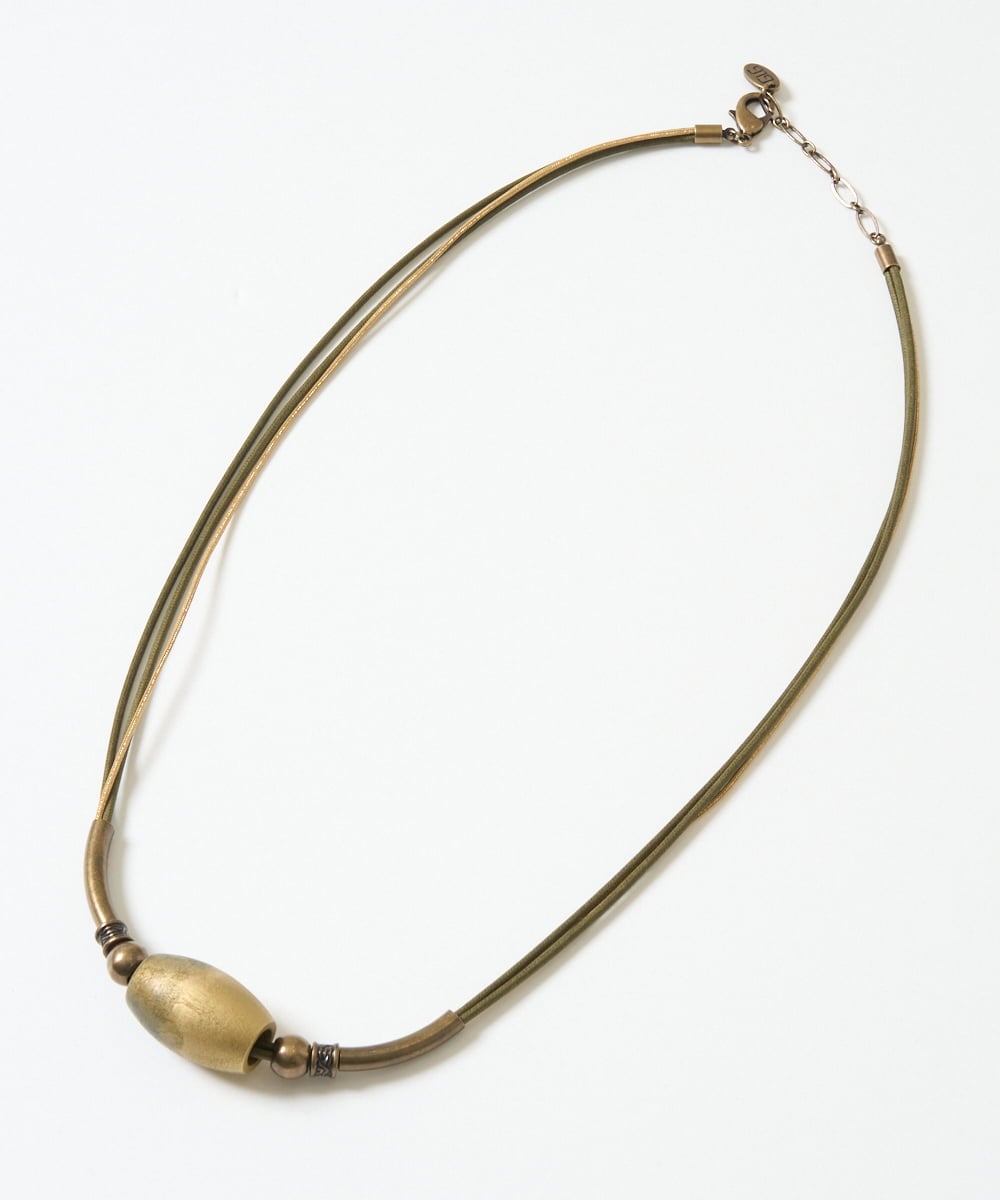 NK2GE41100 GIANNI LO GIUDICE(ジャンニ ロ ジュディチェ) [洗える]グラデーションウッドネックレス ゴールド