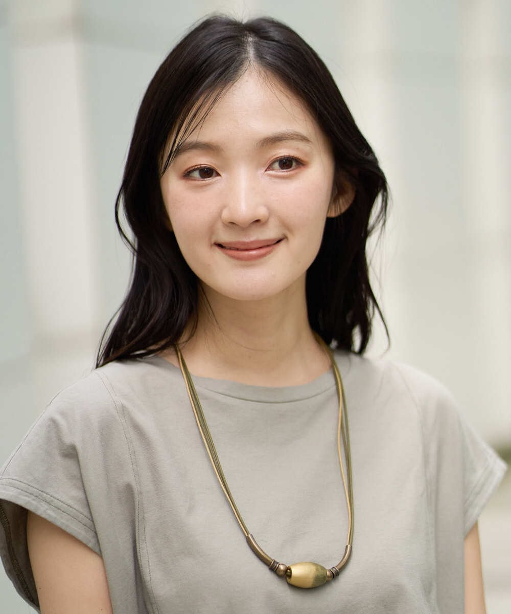 NK2GE41100 GIANNI LO GIUDICE(ジャンニ ロ ジュディチェ) [洗える]グラデーションウッドネックレス ゴールド