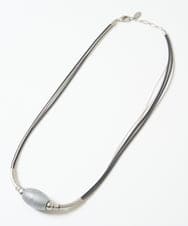 NK2GE41100 GIANNI LO GIUDICE(ジャンニ ロ ジュディチェ) [洗える]グラデーションウッドネックレス シルバー