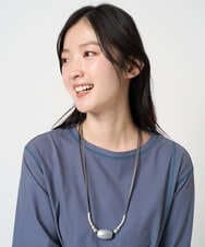 NK2GE41100 GIANNI LO GIUDICE(ジャンニ ロ ジュディチェ) [洗える]グラデーションウッドネックレス シルバー