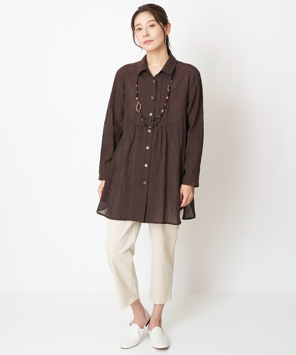 NK2GS01130 GIANNI LO GIUDICE(ジャンニ ロ ジュディチェ) [日本製]ウッドビーズネックレス ブラウン