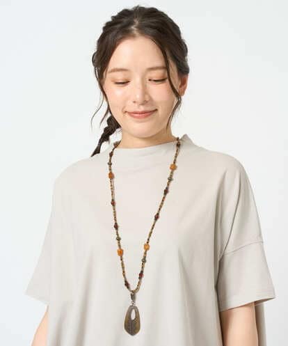 NK2JD01120 GIANNI LO GIUDICE [日本製]ビーズ2連ネックレス