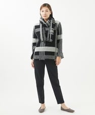 NK3AB53160 GIANNI LO GIUDICE(ジャンニ ロ ジュディチェ) [日本製]ウール混チェック柄ストール ブラック
