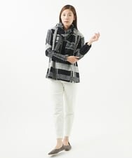 NK3AB53160 GIANNI LO GIUDICE(ジャンニ ロ ジュディチェ) [日本製]ウール混チェック柄ストール ブラック