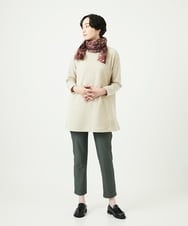 NK3AE11150 GIANNI LO GIUDICE(ジャンニ ロ ジュディチェ) [洗える]モダールカシミヤイタリアプリントストール オレンジ