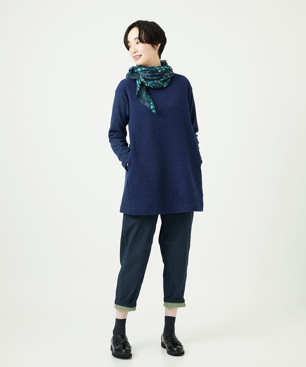 NK3AE11150 GIANNI LO GIUDICE(ジャンニ ロ ジュディチェ) [洗える]モダールカシミヤイタリアプリントストール ブルー