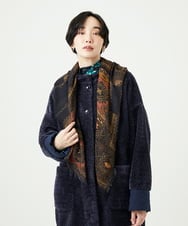 NK3AE12160 GIANNI LO GIUDICE(ジャンニ ロ ジュディチェ) [洗える]エスニックスクエアストール ブラック