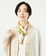 NK3AE15100 GIANNI LO GIUDICE(ジャンニ ロ ジュディチェ) [洗える]カラーブロックストール グリーン