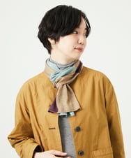 NK3AE15100 GIANNI LO GIUDICE(ジャンニ ロ ジュディチェ) [洗える]カラーブロックストール ライトグリーン