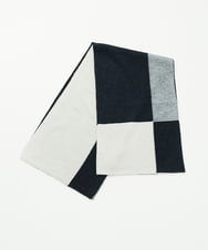 NK3AE15100 GIANNI LO GIUDICE(ジャンニ ロ ジュディチェ) [洗える]カラーブロックストール ブラック
