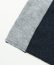 NK3AE15100 GIANNI LO GIUDICE(ジャンニ ロ ジュディチェ) [洗える]カラーブロックストール ブラック