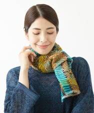 NK3AV08130 GIANNI LO GIUDICE(ジャンニ ロ ジュディチェ) シャーリングツィードストール ライトグリーン