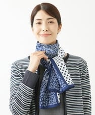 NK3AV11050 GIANNI LO GIUDICE(ジャンニ ロ ジュディチェ) ドットバンダナスカーフ ネイビー
