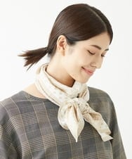 NK3AV11050 GIANNI LO GIUDICE(ジャンニ ロ ジュディチェ) ドットバンダナスカーフ ベージュ