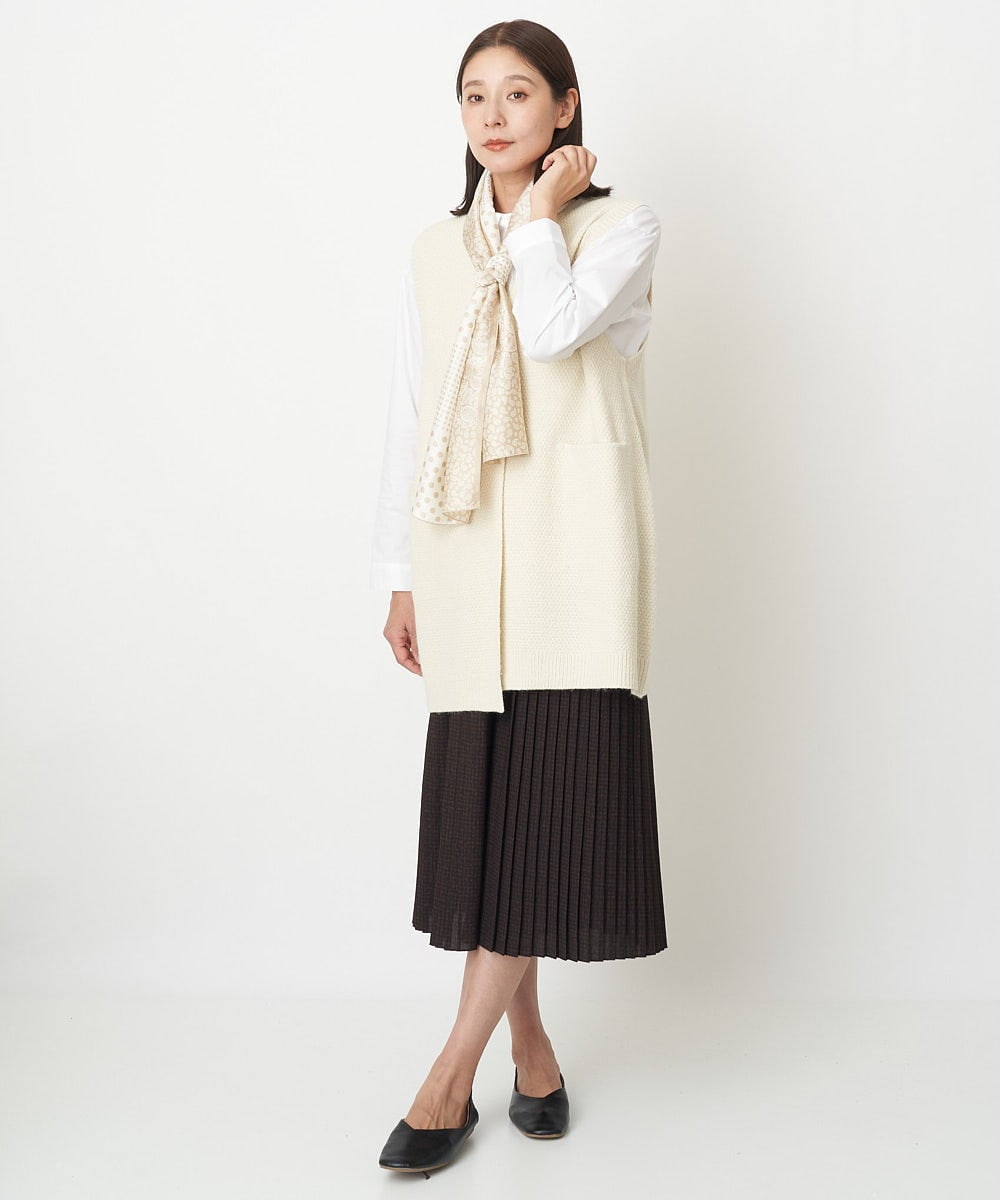 NK3AV11050 GIANNI LO GIUDICE(ジャンニ ロ ジュディチェ) ドットバンダナスカーフ ベージュ