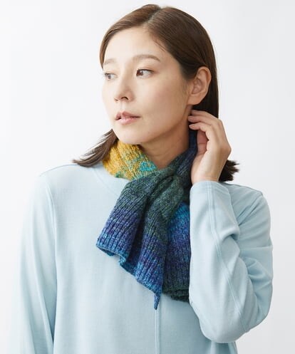 NK3AW08060 GIANNI LO GIUDICE [日本製]カラフルグラデーションスヌード