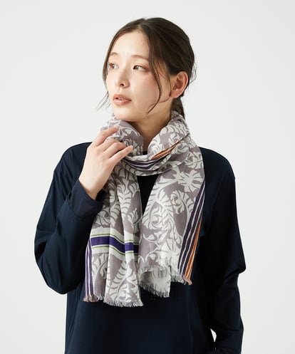 NK3ED01130 GIANNI LO GIUDICE サラサストライプストール