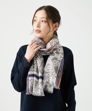 NK3ED01130 GIANNI LO GIUDICE(ジャンニ ロ ジュディチェ) サラサストライプストール オレンジ