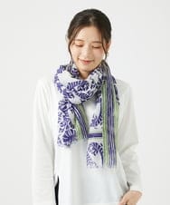 NK3ED01130 GIANNI LO GIUDICE(ジャンニ ロ ジュディチェ) サラサストライプストール グリーン