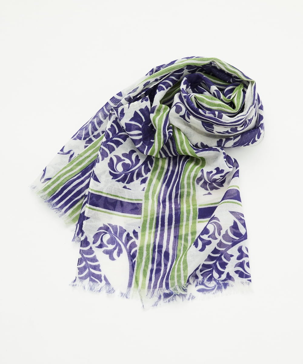 NK3ED01130 GIANNI LO GIUDICE(ジャンニ ロ ジュディチェ) サラサストライプストール グリーン