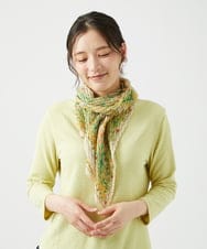 NK3ED02100 GIANNI LO GIUDICE(ジャンニ ロ ジュディチェ) マルチサラサプリーツストール イエロー