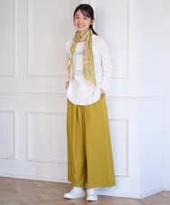 NK3ED02100 GIANNI LO GIUDICE(ジャンニ ロ ジュディチェ) マルチサラサプリーツストール イエロー