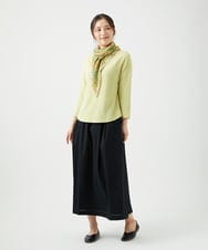 NK3ED02100 GIANNI LO GIUDICE(ジャンニ ロ ジュディチェ) マルチサラサプリーツストール イエロー