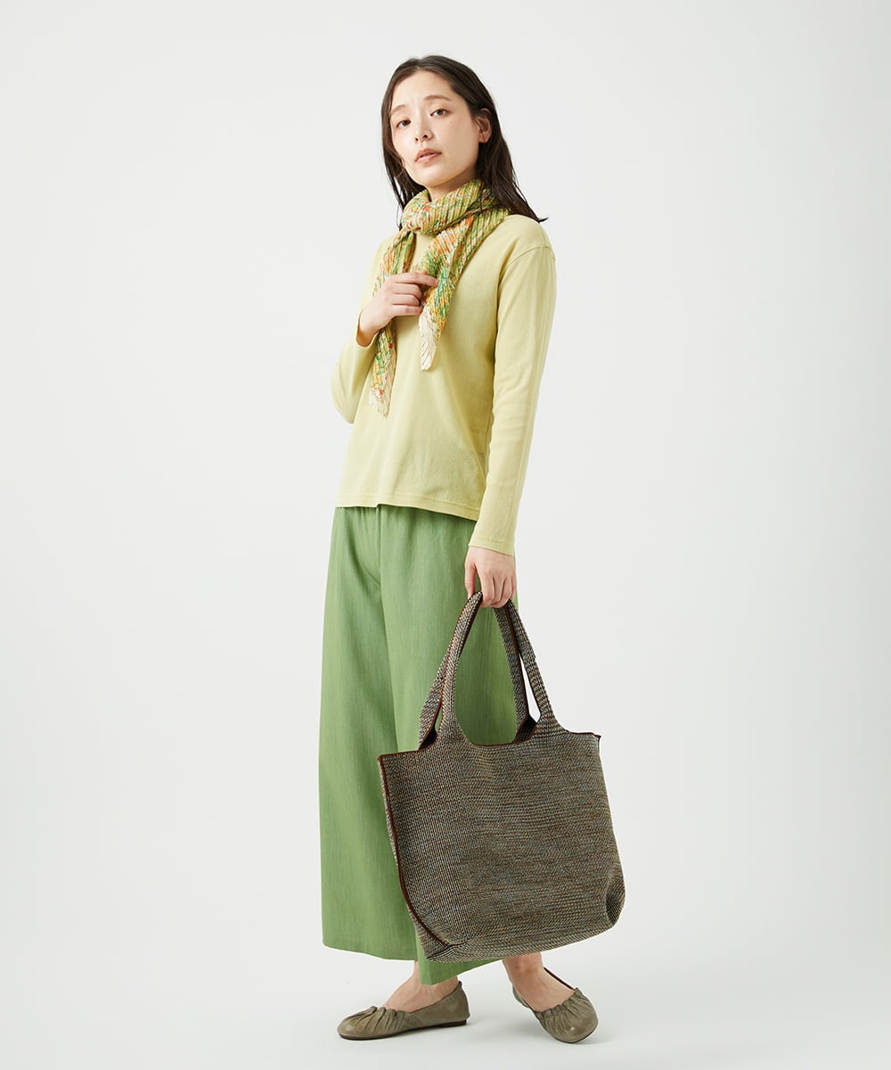 NK3ED02100 GIANNI LO GIUDICE(ジャンニ ロ ジュディチェ) マルチサラサプリーツストール イエロー