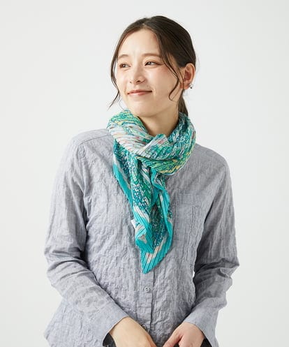 NK3ED02100 GIANNI LO GIUDICE マルチサラサプリーツストール