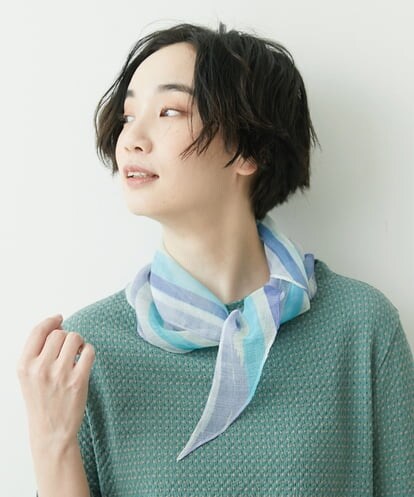 NK3ET09050 GIANNI LO GIUDICE ソードマルチストライププチスカーフ