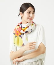 NK3GA20130 GIANNI LO GIUDICE(ジャンニ ロ ジュディチェ) イレギュラードットプリントストール オレンジ