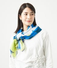 NK3GA20130 GIANNI LO GIUDICE(ジャンニ ロ ジュディチェ) イレギュラードットプリントストール ブルー