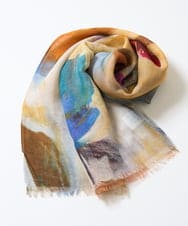 NK3GE43130 GIANNI LO GIUDICE(ジャンニ ロ ジュディチェ) ブルーリーフラワーストール ベージュ