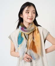 NK3GE43130 GIANNI LO GIUDICE(ジャンニ ロ ジュディチェ) ブルーリーフラワーストール ベージュ