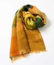 NK3GE44130 GIANNI LO GIUDICE(ジャンニ ロ ジュディチェ) ブルーリーボーダーストール イエロー