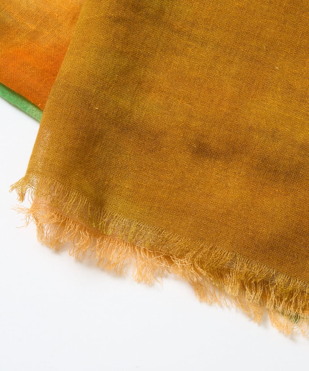 NK3GE44130 GIANNI LO GIUDICE(ジャンニ ロ ジュディチェ) ブルーリーボーダーストール イエロー