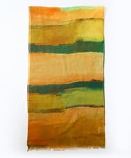 NK3GE44130 GIANNI LO GIUDICE(ジャンニ ロ ジュディチェ) ブルーリーボーダーストール イエロー