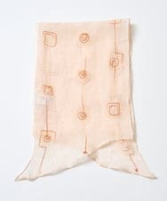 NK3GE46080 GIANNI LO GIUDICE(ジャンニ ロ ジュディチェ) ドットエンブロイダリーストール オレンジ