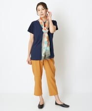 NK3GS02180 GIANNI LO GIUDICE(ジャンニ ロ ジュディチェ) [洗える]ドットポピーコットンシルクスカーフ オレンジ