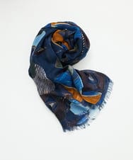 NK3JB03200 GIANNI LO GIUDICE(ジャンニ ロ ジュディチェ) [洗える]グラフィカルストール ネイビー