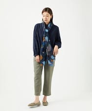 NK3JB03200 GIANNI LO GIUDICE(ジャンニ ロ ジュディチェ) [洗える]グラフィカルストール ネイビー