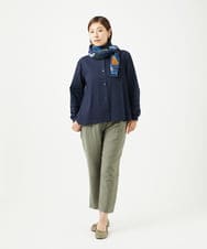 NK3JB03200 GIANNI LO GIUDICE(ジャンニ ロ ジュディチェ) [洗える]グラフィカルストール ネイビー