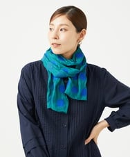 NK3JB05180 GIANNI LO GIUDICE(ジャンニ ロ ジュディチェ) [洗える]ニードルパンチドットストール グリーン