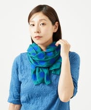 NK3JB05180 GIANNI LO GIUDICE(ジャンニ ロ ジュディチェ) [洗える]ニードルパンチドットストール グリーン