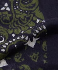 NK3JB06160 GIANNI LO GIUDICE(ジャンニ ロ ジュディチェ) [洗える]スクエアサラサストール カーキ
