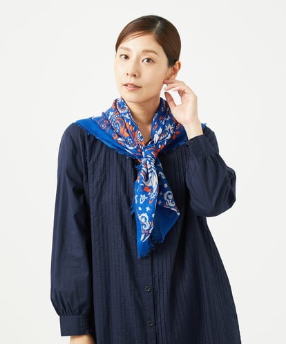 NK3JB06160 GIANNI LO GIUDICE [洗える]スクエアサラサストール