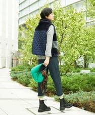 NK5AE10130 GIANNI LO GIUDICE(ジャンニ ロ ジュディチェ) キルト２WAYバッグ グリーン