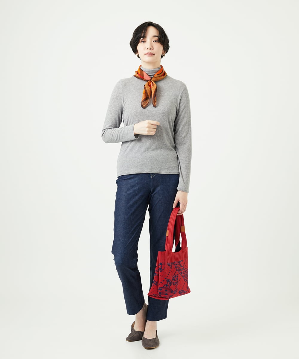 NK5AE11090 GIANNI LO GIUDICE(ジャンニ ロ ジュディチェ) ニットバッグ オレンジ